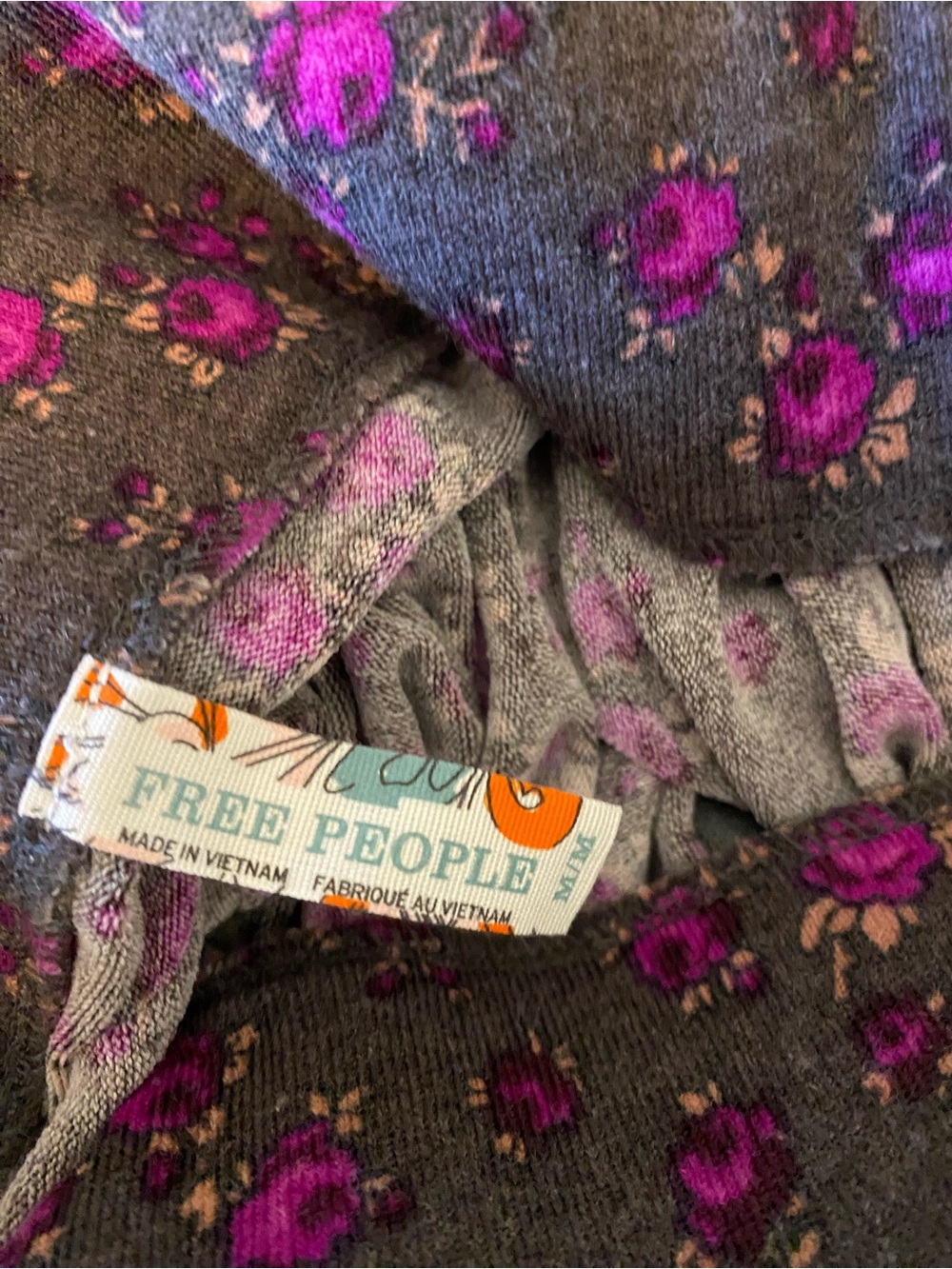 Free People Asymmetrical Floral Midi Skirt in Purple - Picture 2 of 5